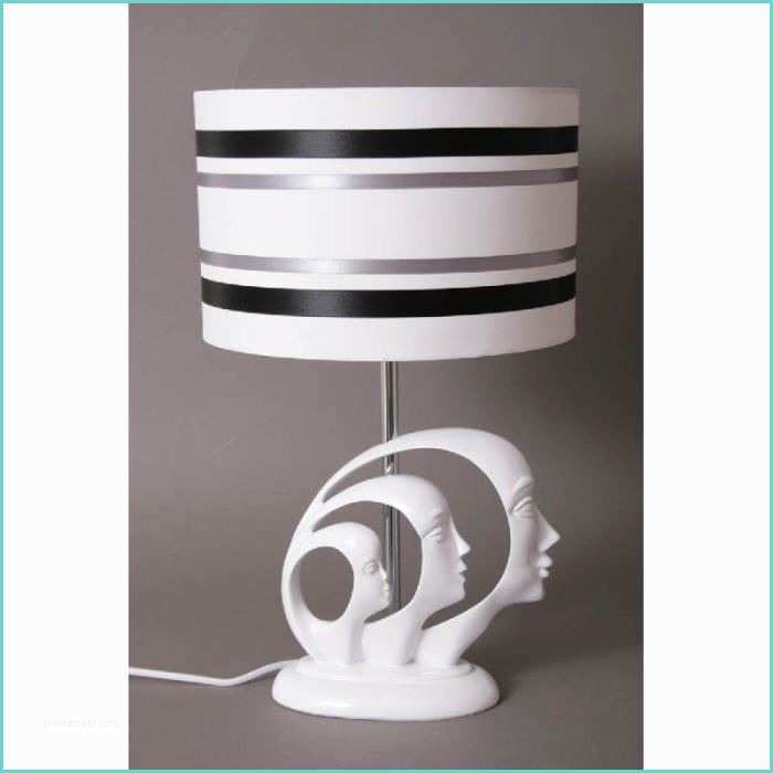 Abat Jour Noir Design Lampe Design 3 Visages Blanc Et Abat Jour Noir Blanc