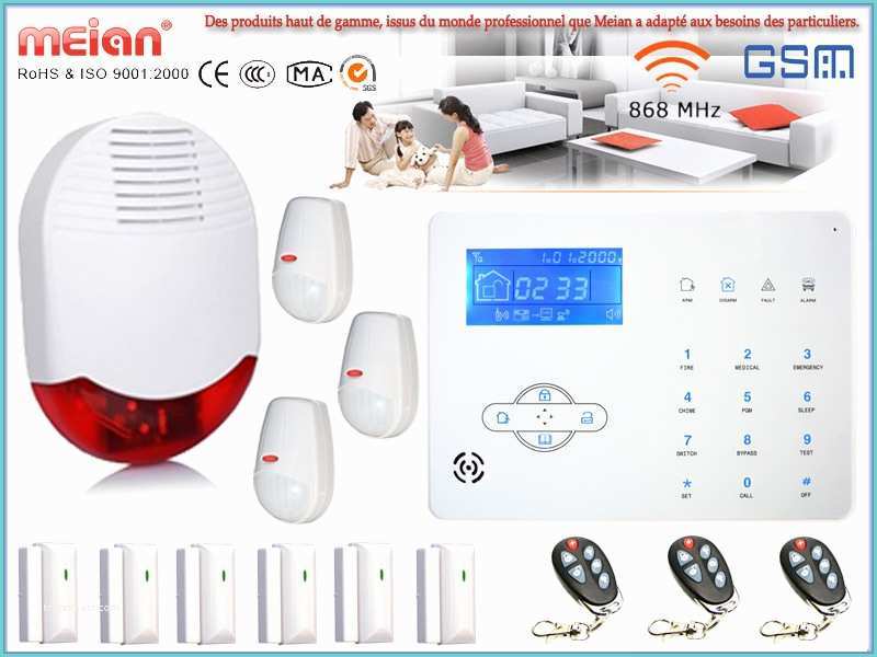 Alarme Gsm Sans Fil Pack Alarme Maison Sans Fil Gsm & Rtc Meian Titan 2 868mhz