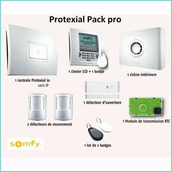 Alarme somfy Protexial Pack Maison Kit Alarme Protexial Rts Io Pack Pro Non Patible