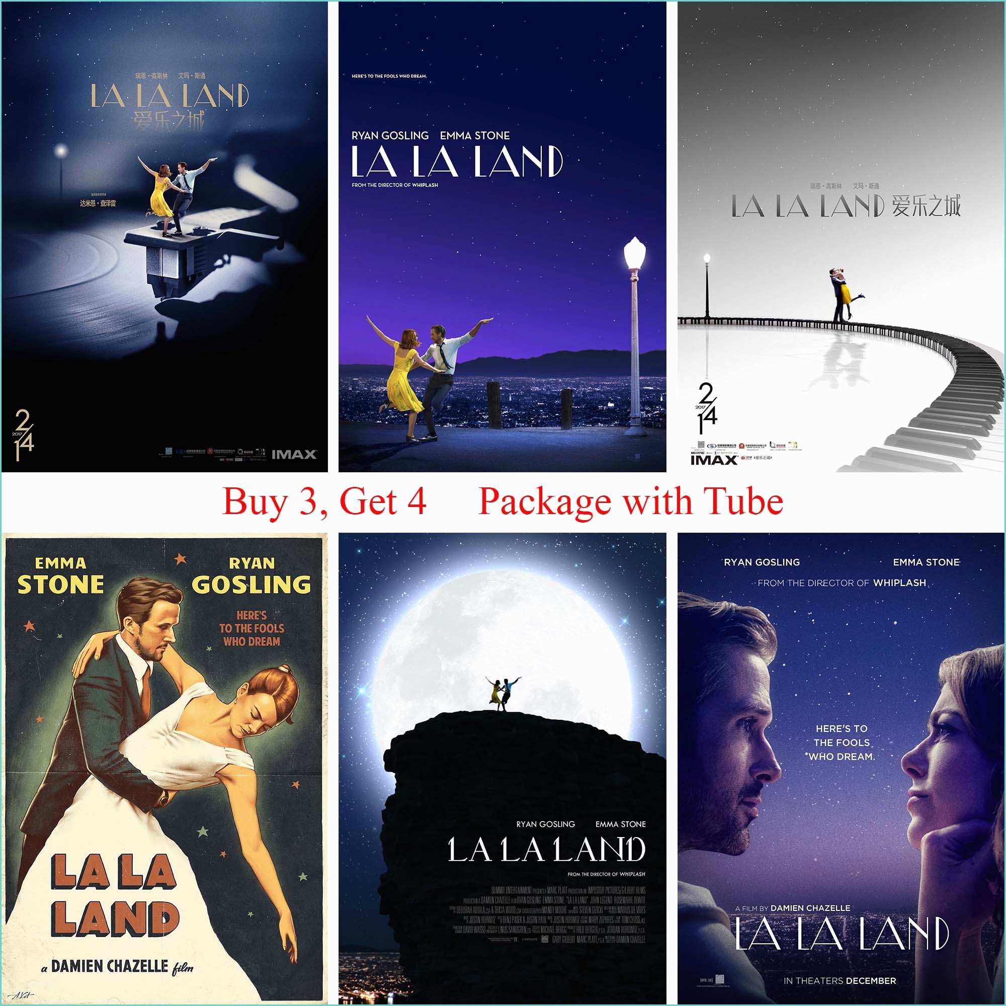 LA LA LAND Movie Posters White Coated Paper Prints Wall Stickers Home Decoration Home Art Brand