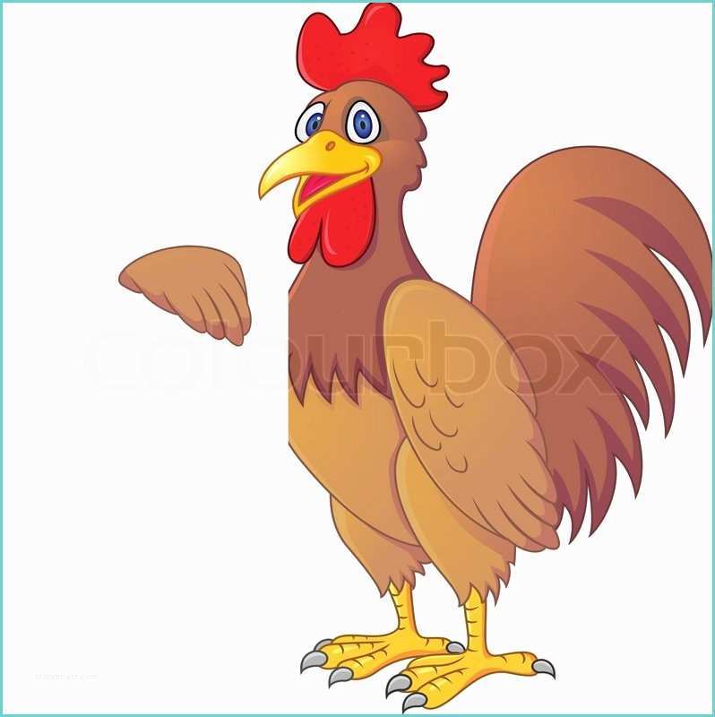 Amnagement Placard Pzenas Rooster with Blank Sign Stock Vector