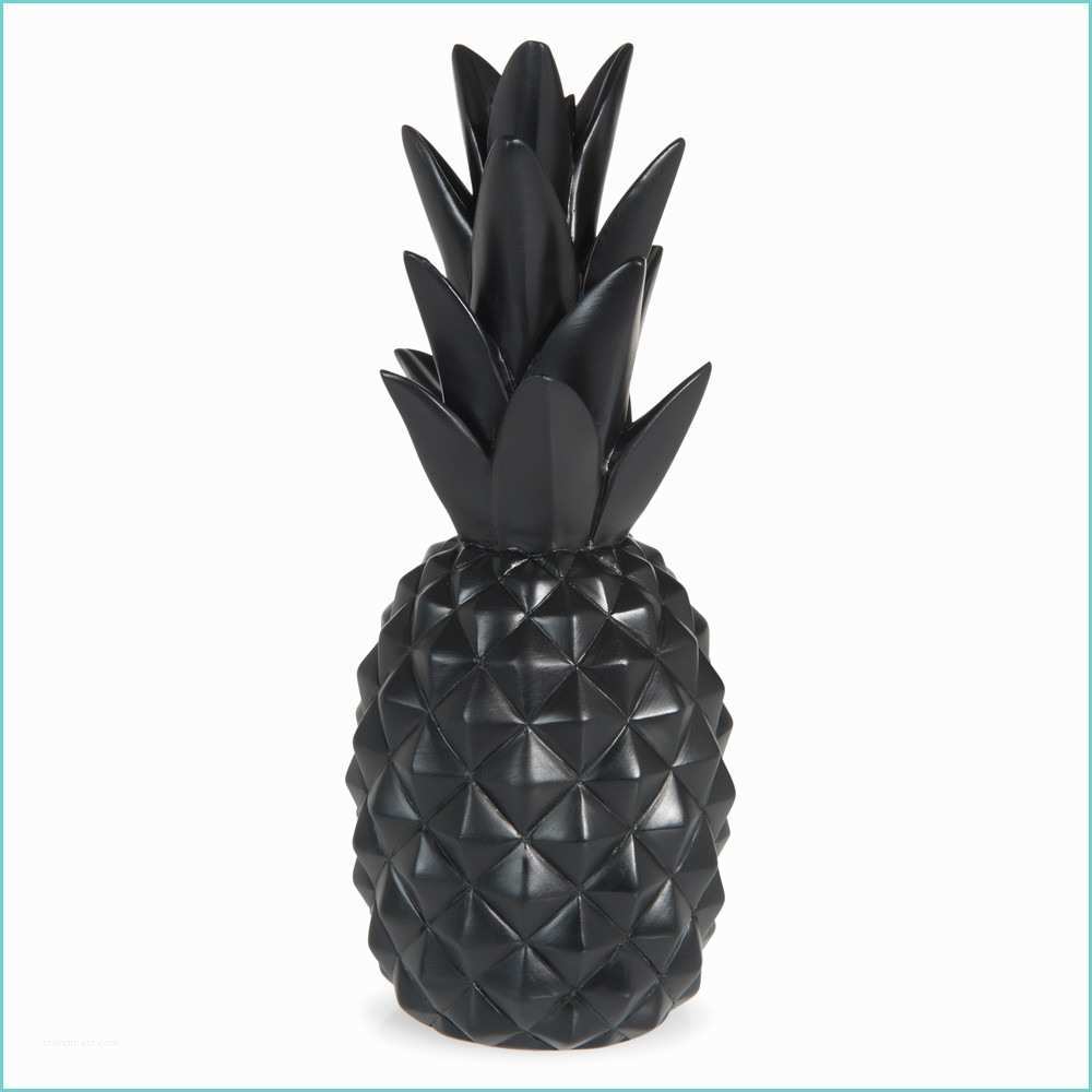 Ananas Deco Pas Cher Black Pineapple Statuette H 29cm