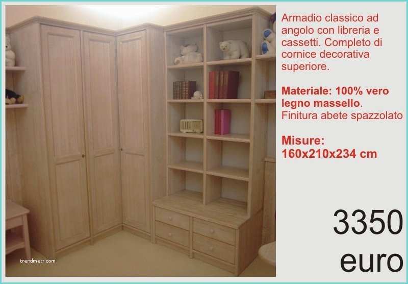 Armadi Ikea Ad Angolo Armadio Classico Ad Angolo Con Libreria E Cassetti In Vero