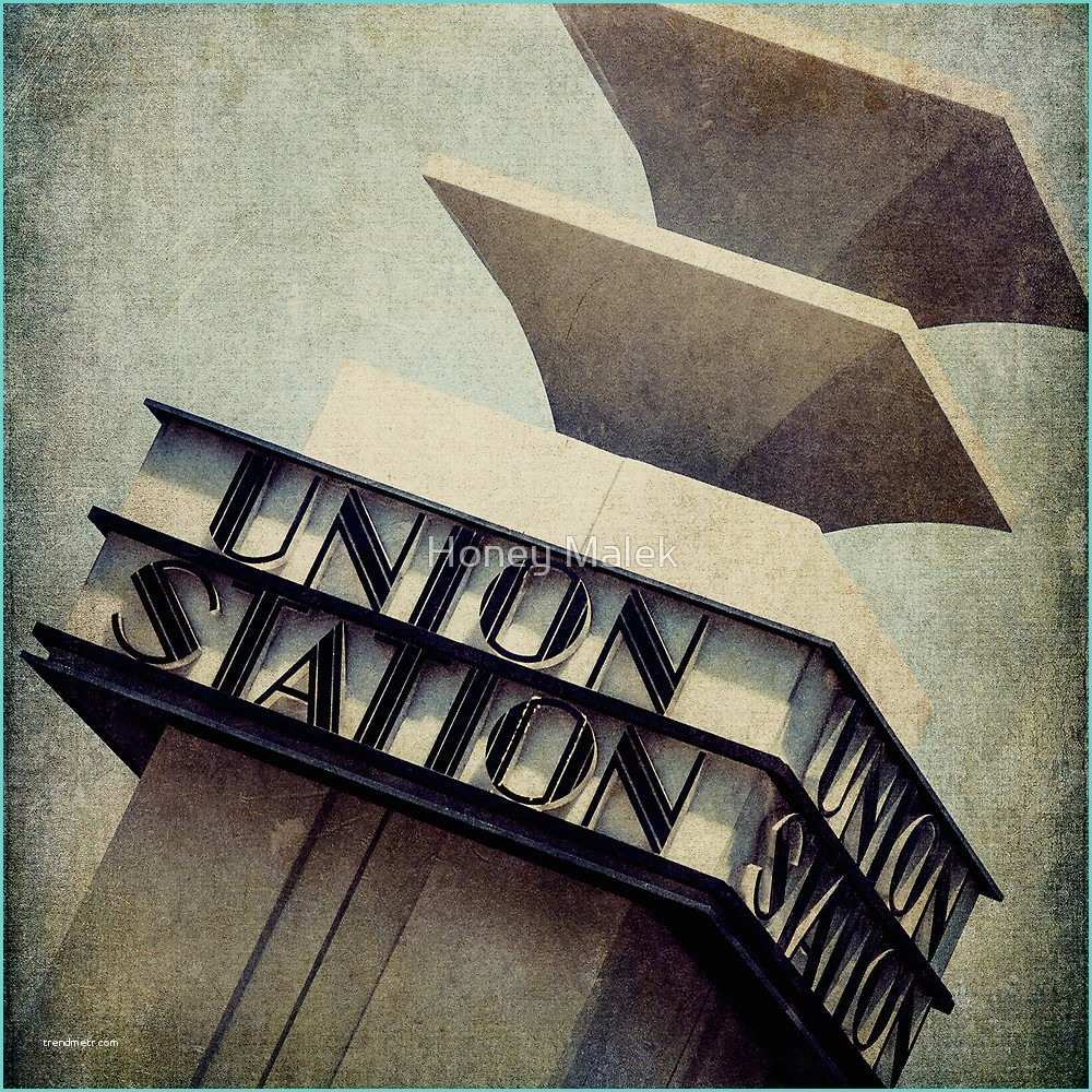 Art Deco Neon Sign "art Deco Union Station Neon Sign" by Honey Malek