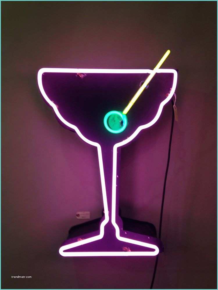 Art Deco Neon Sign Vintage Art Deco Martini Cocktail Neon Sign original 50 S
