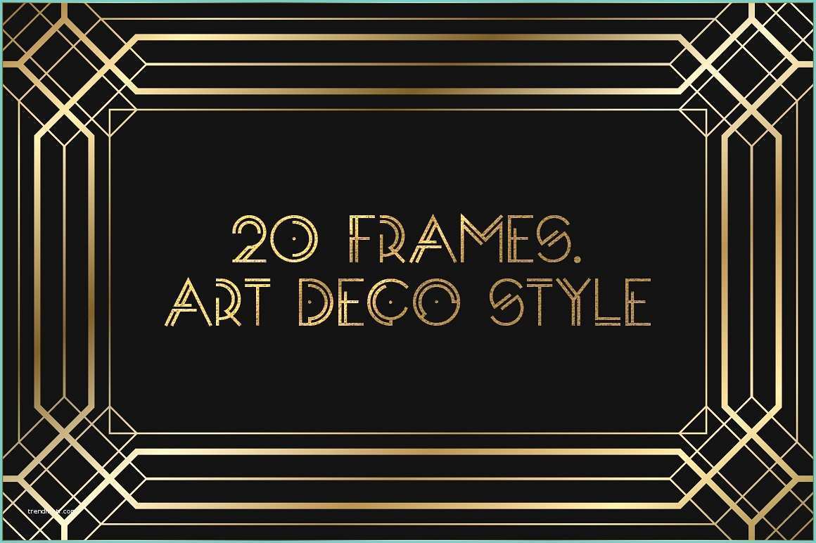Art Deco Wallpaper Australia Art Deco Frames Graphic Objects Creative Market