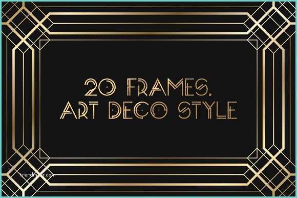 Art Deco Wallpaper Australia Art Deco Frames Objects On Creative Market