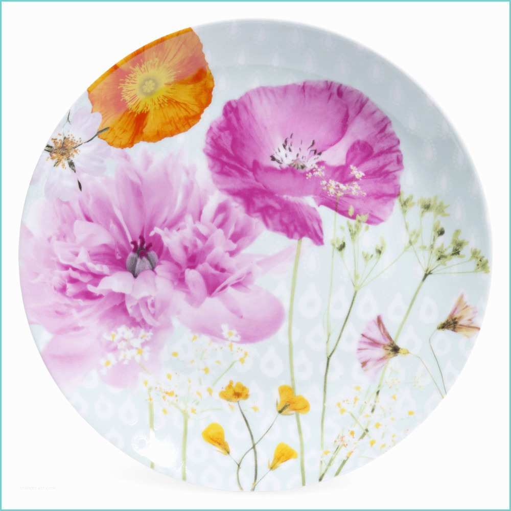 Assiette Creuse Maison Du Monde assiette Plate En Porcelaine Motifs Fleurs D 27 Cm Secrets