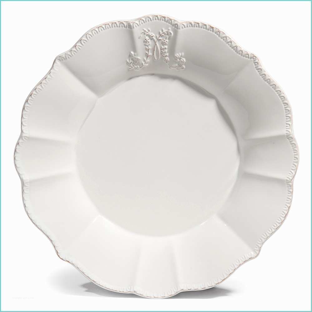 Assiettes Maisons Du Monde Bourgeoisie Earthenware Dinner Plate In White D 27cm