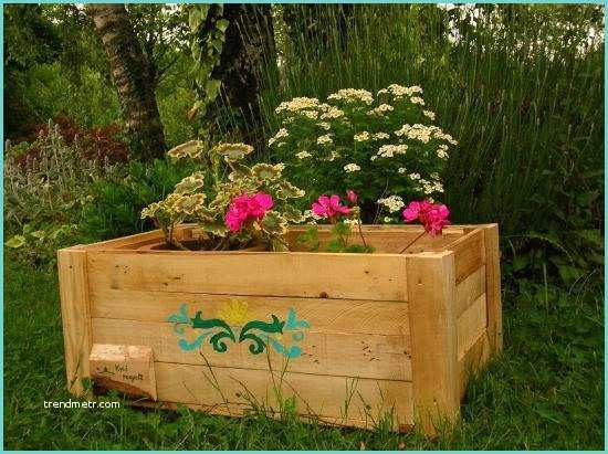 Bac Fleurs En Palette Palettes Recyclées Bois Mobilier De Jardin Nature
