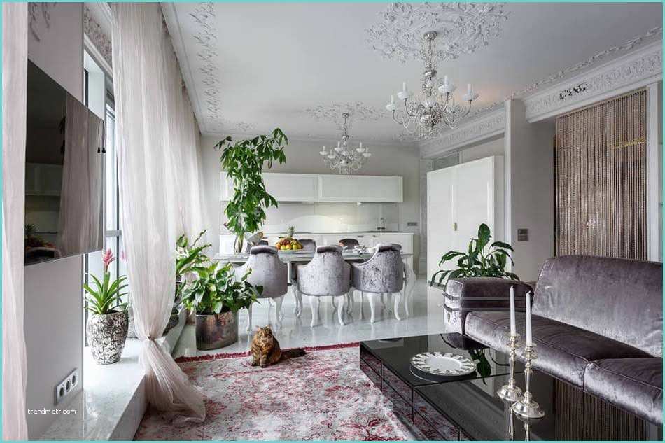 Bel Intrieur De Maison Bel Appartement Luxueux à Saint Pétersbourg Au Design