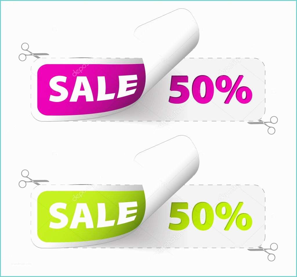 Bigstock Promo Code Purple and Green Sale Coupons — Stock Vector © orson