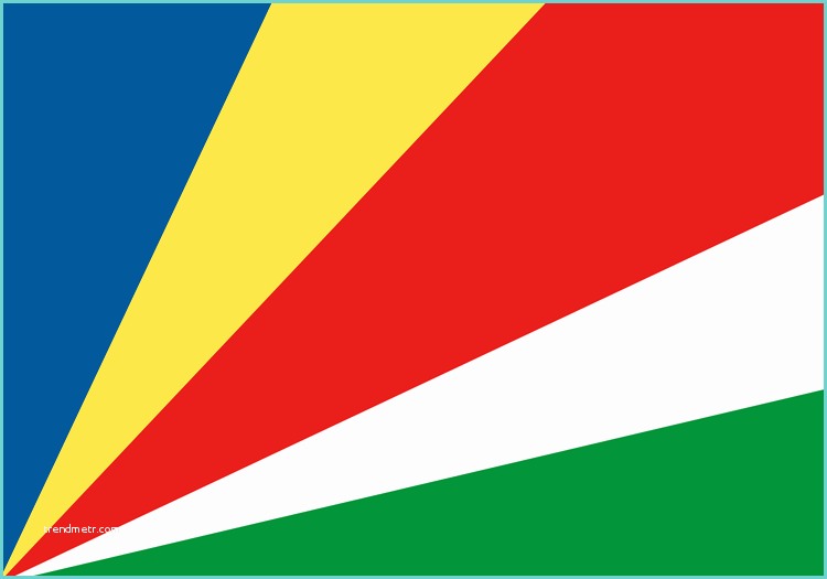 Bleu Rouge Vert Jaune Drapeau Seychelles Acheter Drapeau Seychellois Pas Cher