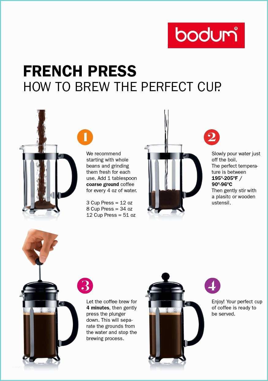Bodum Tea Press Instructions How to Brew French Press Coffee