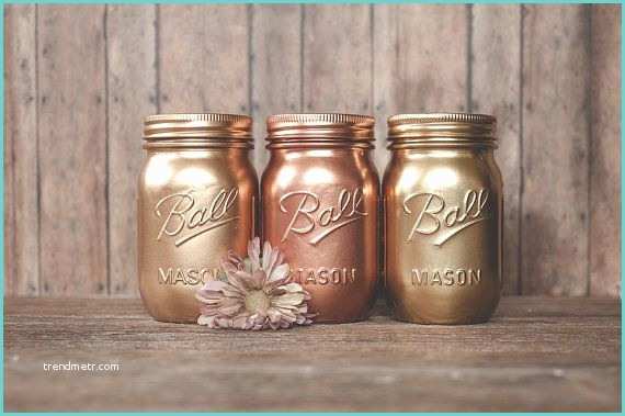 Bombe De Peinture Rose Gold Painted Jars "vases" Diy Home Pinterest