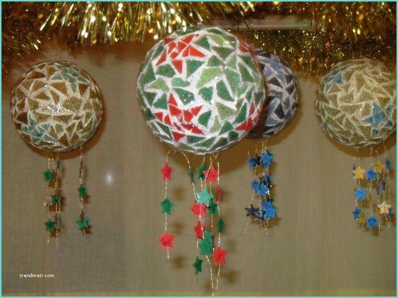 Boule De Noel A Fabriquer Boules De Noël étoilées En Mosaique Idées Et Conseils