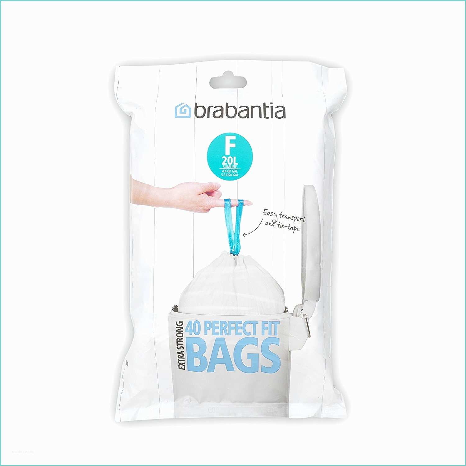 Brabantia Bin Liners Brabantia Bin Liners Size F 20 L Slim 40 Bags