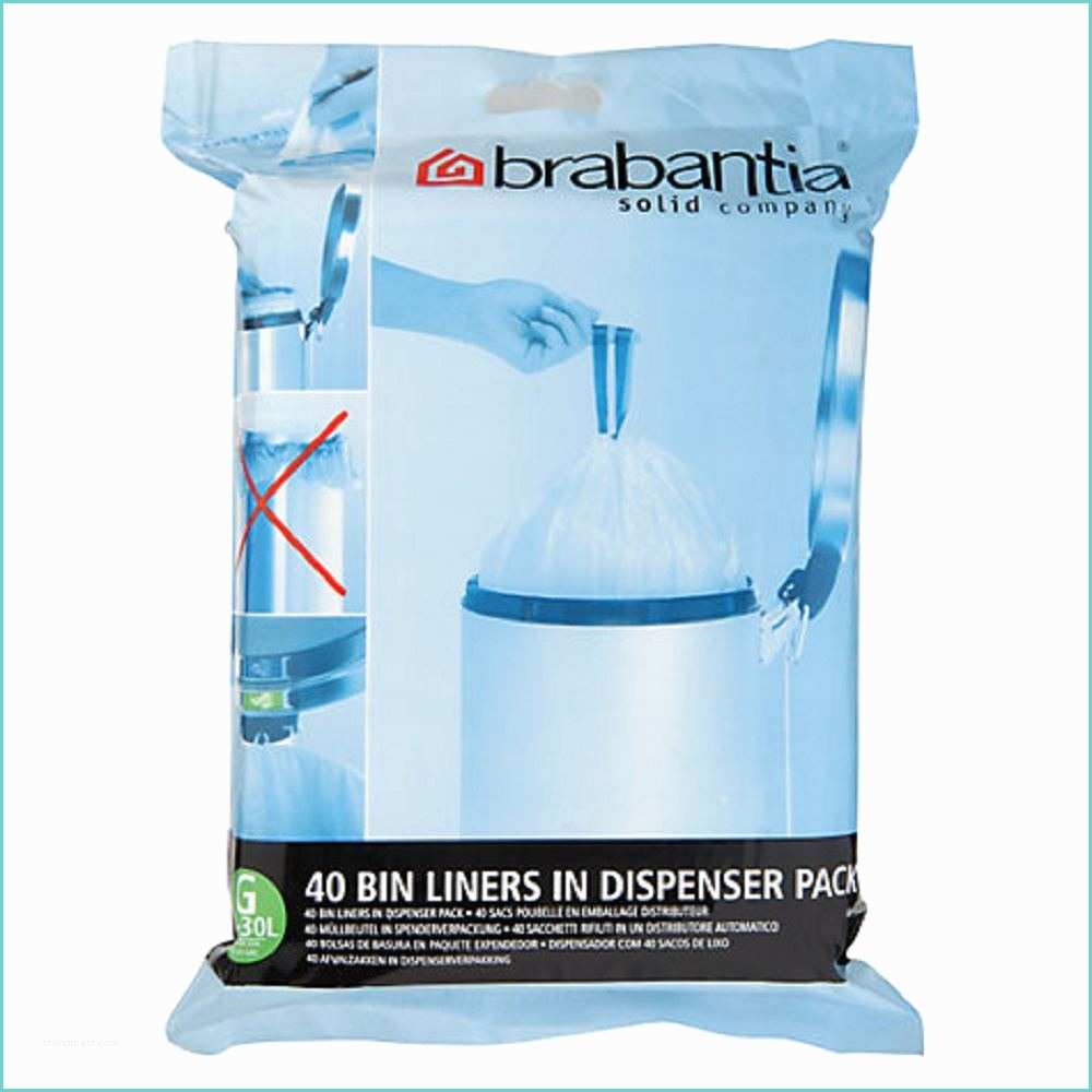 Brabantia Bin Liners Brabantia Smart Fix 23 30l Litre Refuse Dust Bin Dispenser