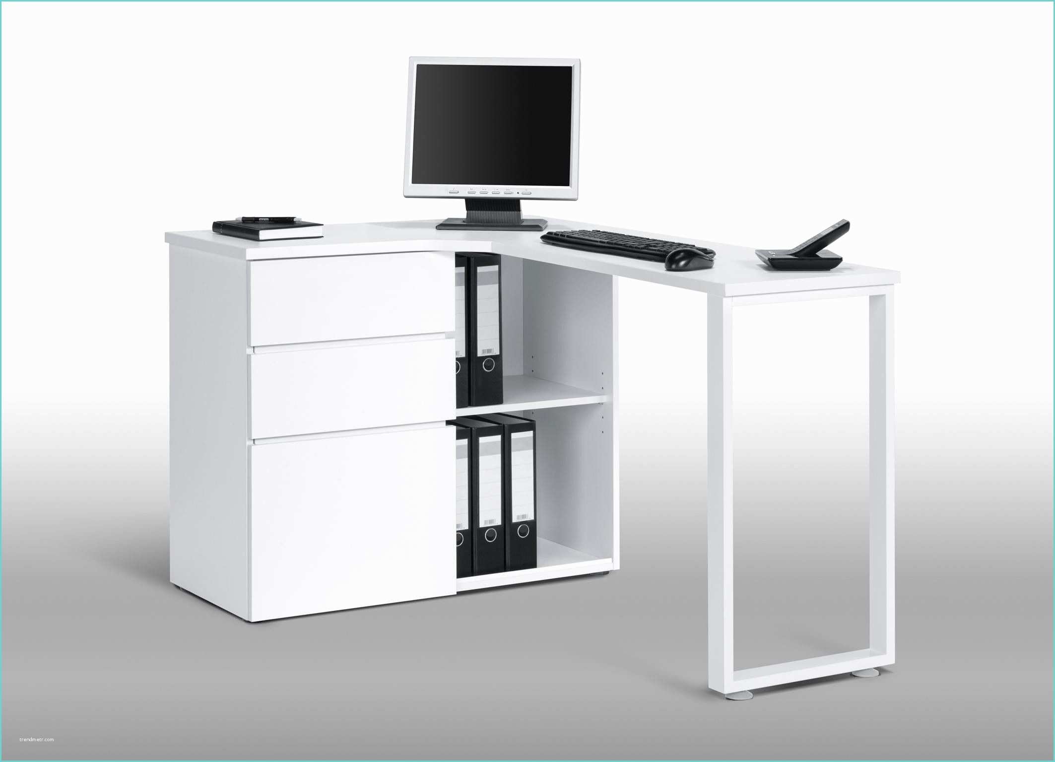 Bureau Dordinateur Ikea Bureau Informatique D Angle Design Avec Rangement Blanc