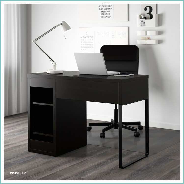 Bureau Micke Ikea Noir Micke Desk Black Brown 105x50 Cm Ikea