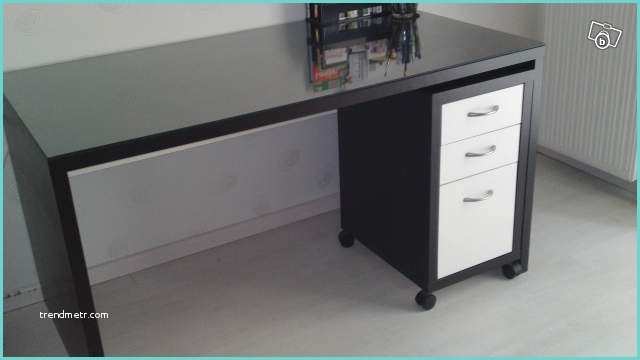 Bureau ordinateur Verre Noir Bureau Ikea Noir En Verre – Table De Lit