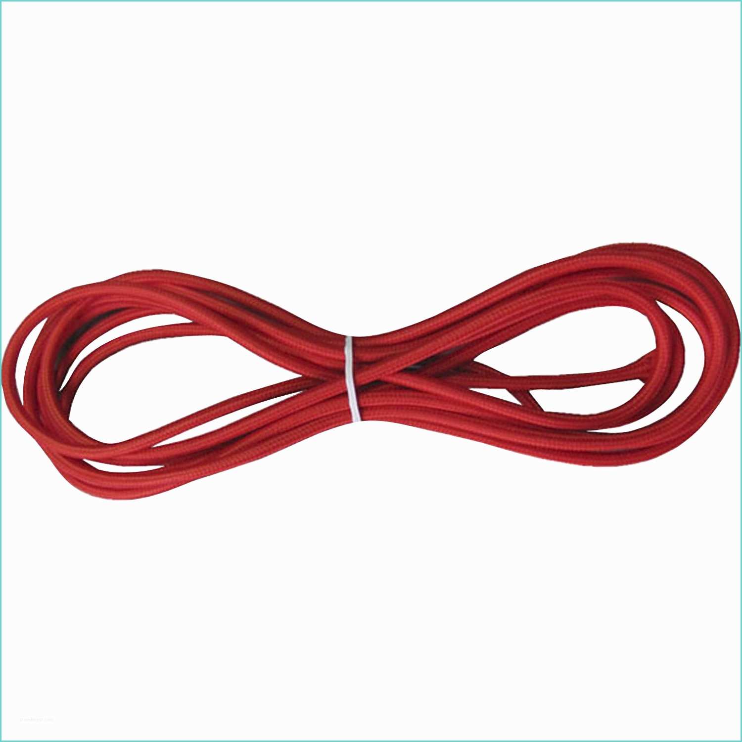 Cable Electrique Tissu Leroy Merlin Fil Tissu Tibelec Rouge