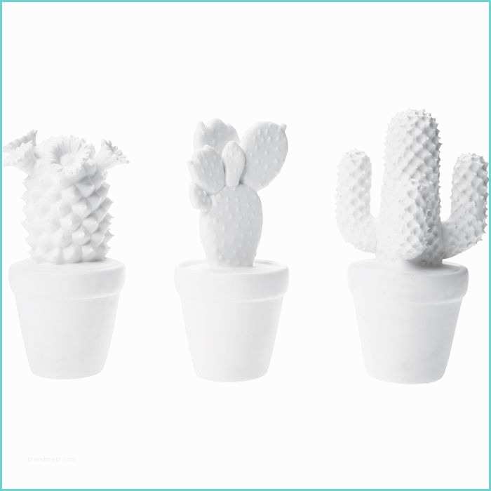 Cactus Deco Design Deko Objekt Kaktus White sortiert Kare Design