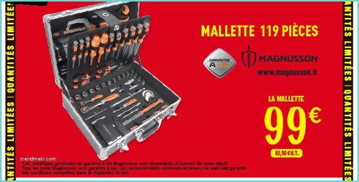 Caisse A Outils A Roulette Brico Depot Mallette à Outils Magnusson 119 Pièces – Dealabs