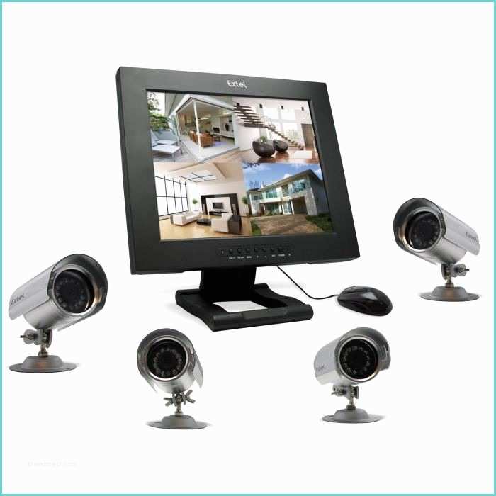 Camera De Surveillance Exterieur Avec Ecran Extel Pack 4 Caméras De Surveillance Avec Disque Dur