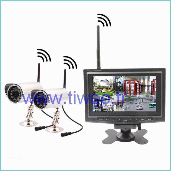 Camera De Surveillance Exterieur Avec Ecran Kit Vidéo Surveillance Avec écran Et 2 Caméras Sans Fil
