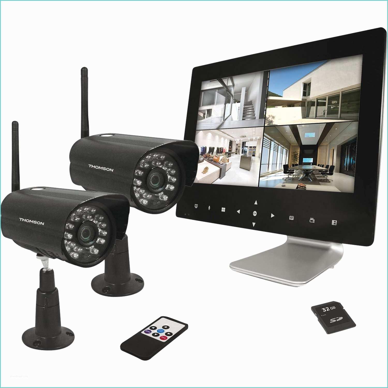 Camera De Surveillance Exterieur Discrete Sans Fil Kit De Vidéosurveillance Connecté Sans Fil Intérieur