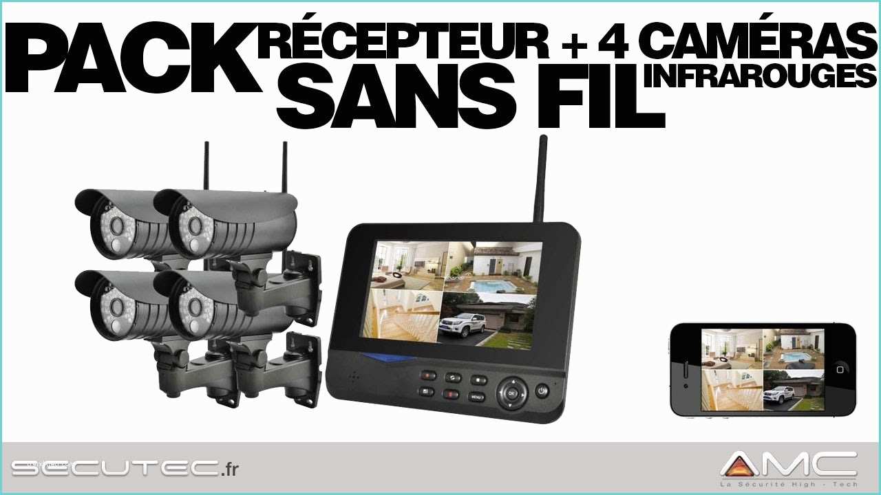 Camera De Surveillance Exterieur Discrete Sans Fil Pack Videosurveillance Alarme 4 CamÉras Sans Fil