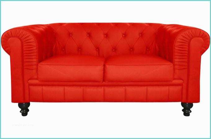 Canap Chesterfield Cuir Rouge Canapé Chesterfield Cuir Rouge Capitonné 2 Places Declikdeco
