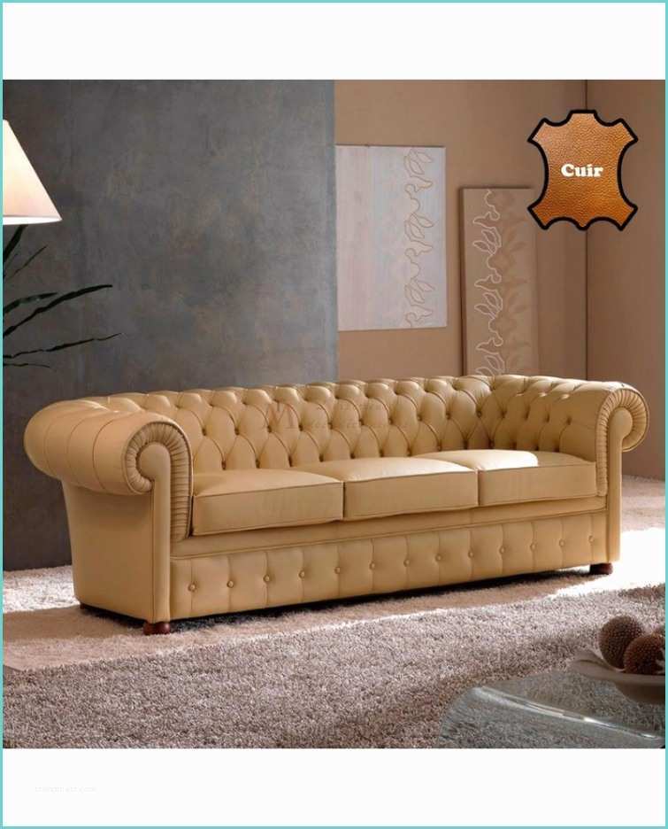 Canap Chesterfield Tissu Beige Canap Chesterfield 2 Ou 3 Places Cuir Beige Design