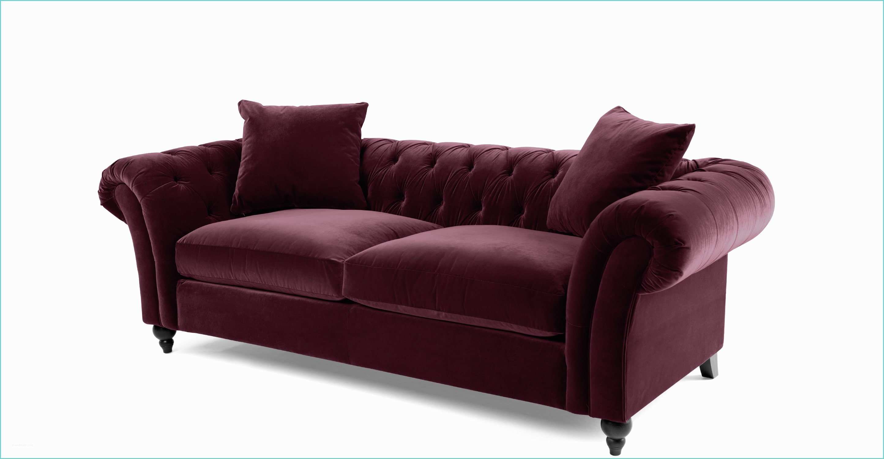 Canap Chesterfield Velours Rouge Bardot Canapé Chesterfield 3 Places Velours Rouge Merlot