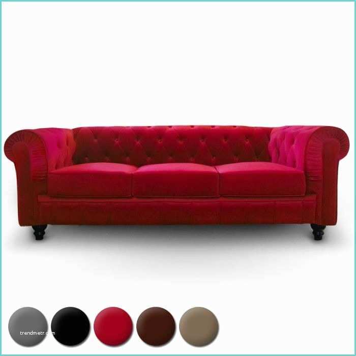 Canap Chesterfield Velours Rouge Canape Chesterfield Velours 3 Places Altesse Rouge Achat