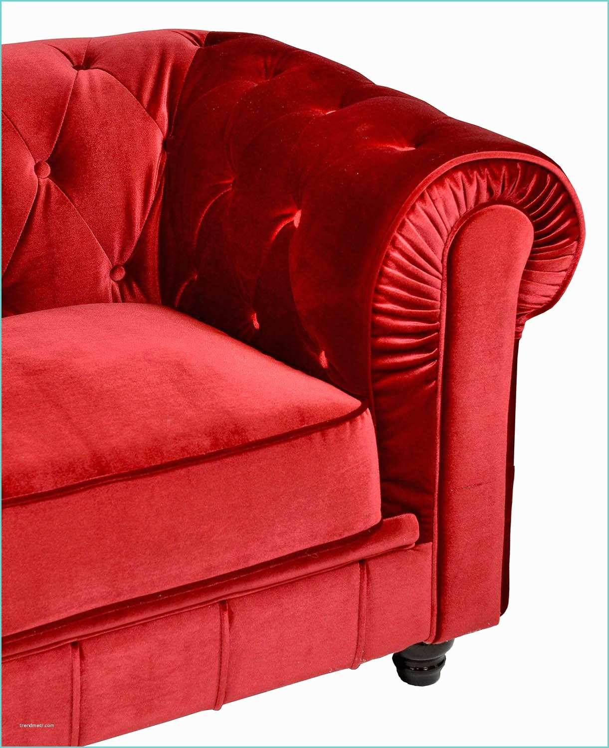 Canap Chesterfield Velours Rouge Deco In Paris Canape 2 Places Velours Rouge Chesterfield