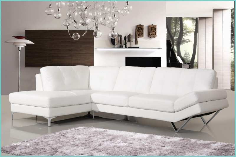 Canape Cuir Blanc Angle Canape D Angle Lugano Cuir Reconstitue Blanc Gauche