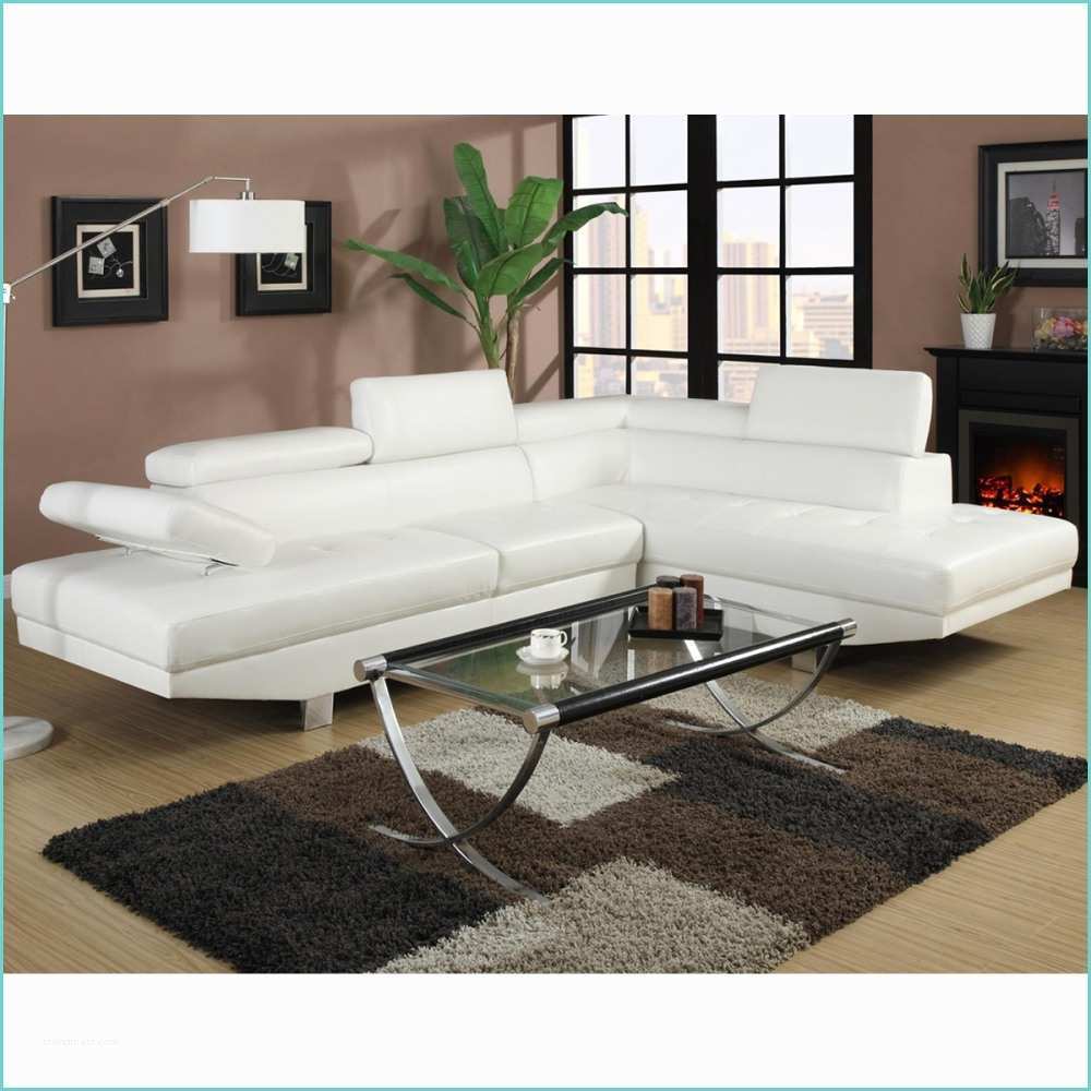 Canape Cuir Blanc Angle Canape D Angle Napoli Cuir Reconstitue Blanc Droit