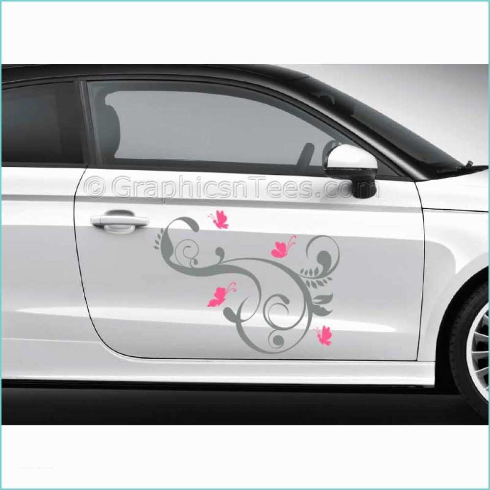 Car Door Stickers Design butterflies Car Stickers Custom Graphic Decal Girly Car
