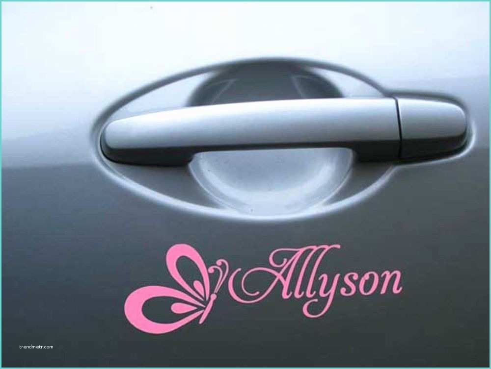 Car Door Stickers Design butterfly Personalised Custom Name Sticker Decal for Car