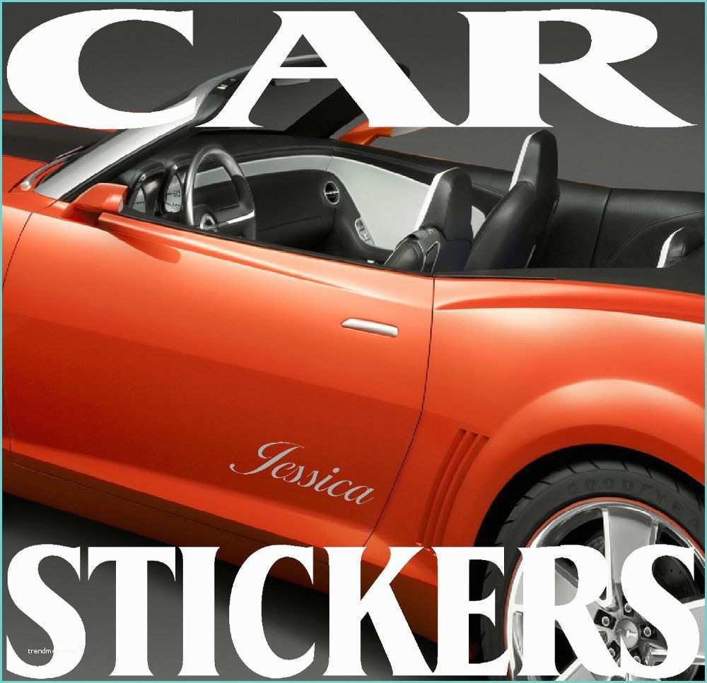Car Door Stickers Design Custom Personalised Vinyl Name Stickers for Car or Van