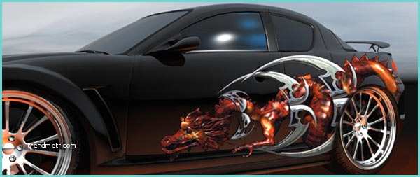 Car Door Stickers Design Evolution D Dragon Accent Full Color Body Decal This