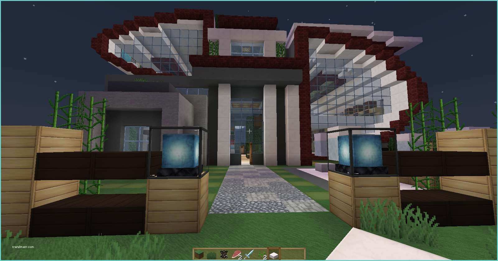 Casas Modernas En Minecraft Pe Casa Futurista Y Moderna Minecraft Minecraft Descargas
