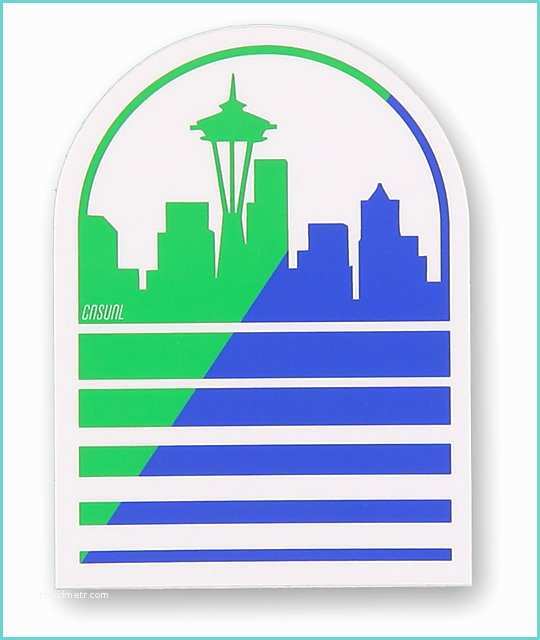 Casual Industrees Stickers Casual Industrees Seattle Skyline Shadow Sticker at Zumiez