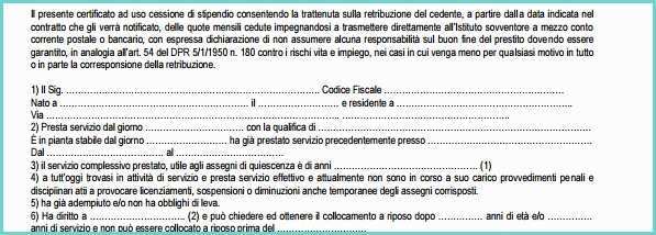 Certificato Ape Fac Simile Certificato Di Stipendio Per Cessione Del Quinto Modello