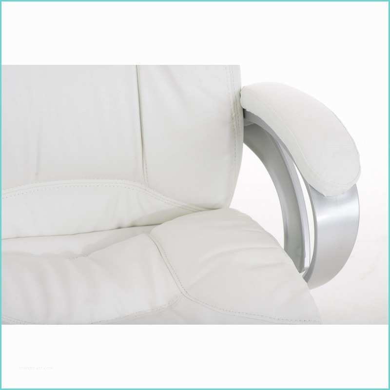 Chaise De Bureau Cuir Blanc Fauteuil Chaise De Bureau Ergonomique Simili Cuir Blanc