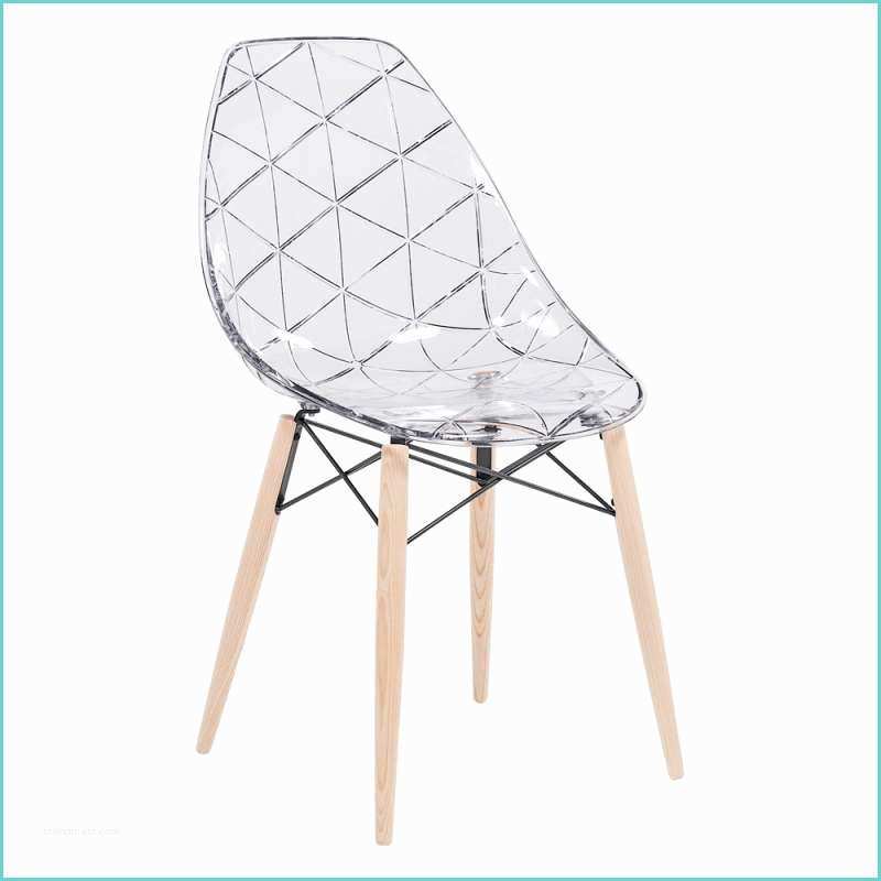 Chaise En Plastique Transparente Chaise Design Coque Transparente Et Bois Prisma 4