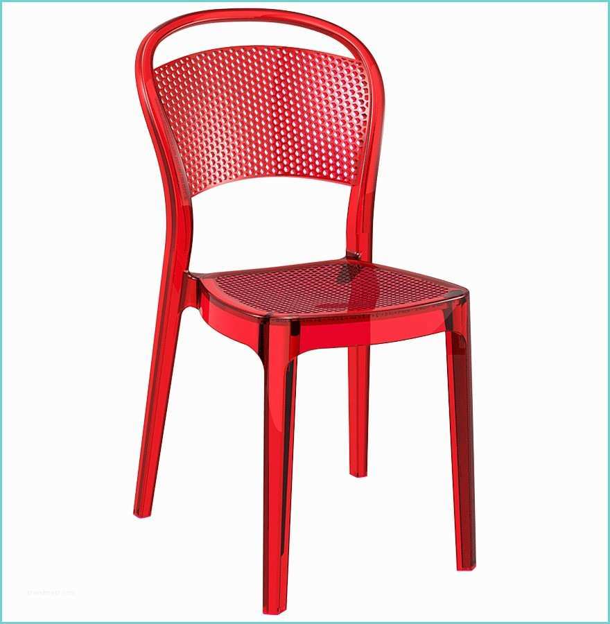 Chaise En Plastique Transparente Chaise Design Storm Chaise En Matière Plastique Rouge