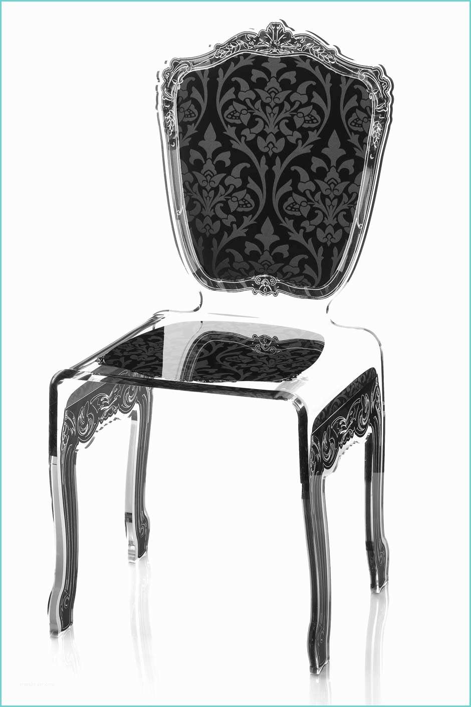 Chaise En Plexiglas Ikea Chaise Plexiglas Transparent Baroque Motif Noir